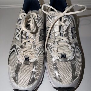 New Balance White and Gray Athletic Shoes